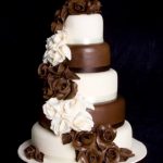 bolo de casamento de chocolate
